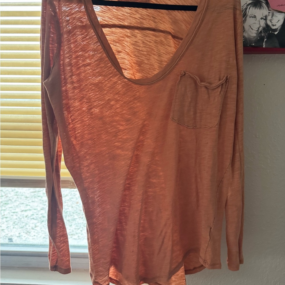 We The Free Burnt Orange Long Sleeve Tee BOGO